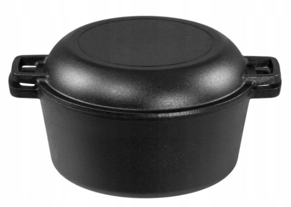 GARNEK ŻELIWNY BRYTFANNA GĘSIARKA 4,5L Z POKRYWĄ DO PIECZENIA CHLEBA MIĘSA Marka Topfann