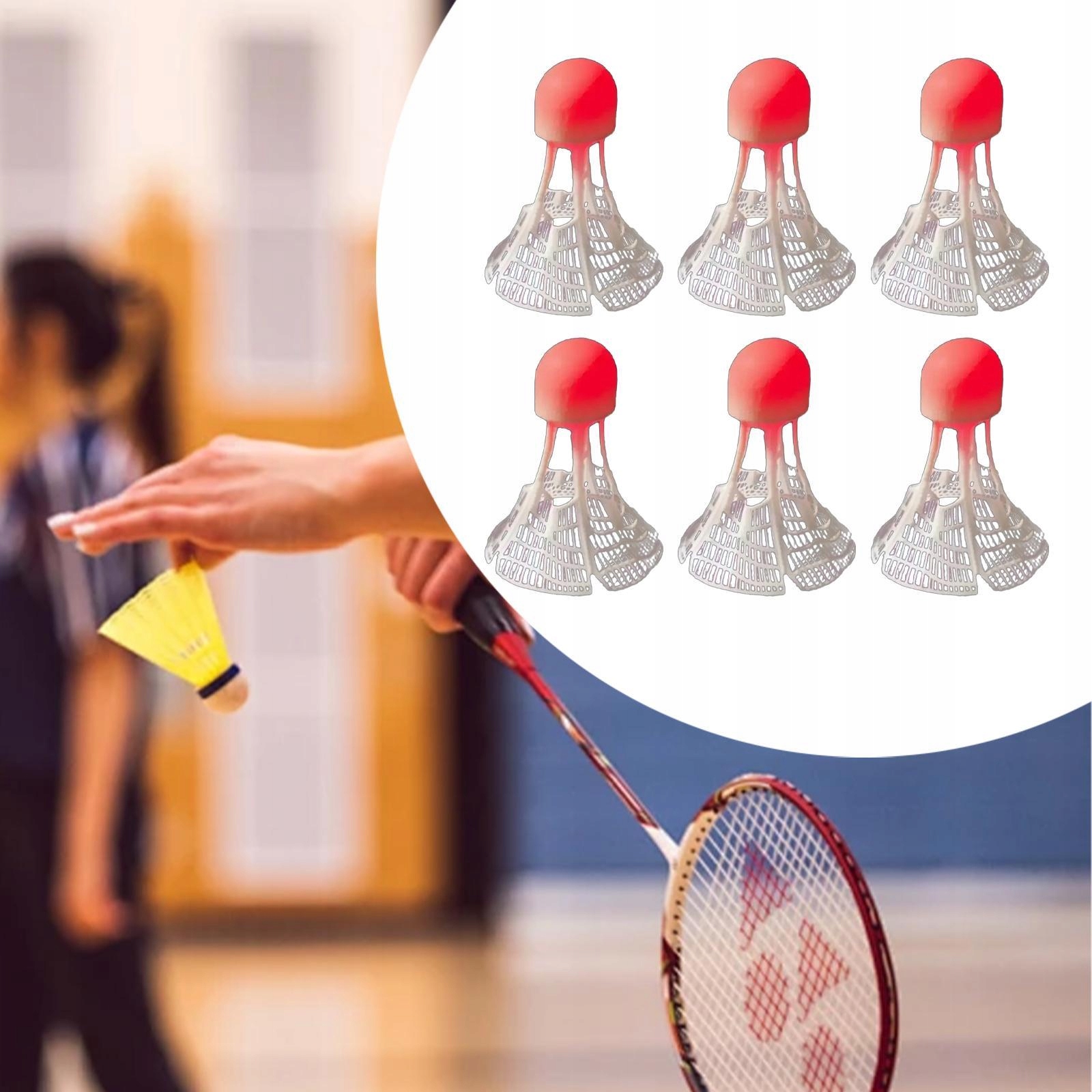 6X Освітлювальні Волани Stable Fast Training Windproof Badminton Red