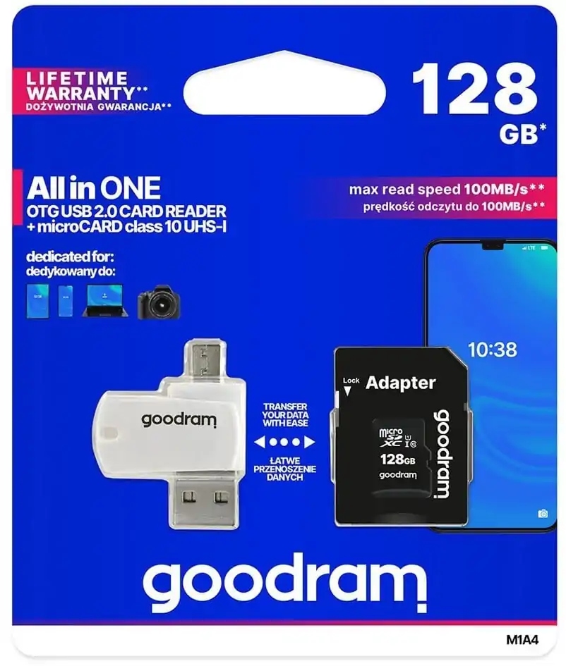 Goodram Karta pamięci Micro 128 GB Secure Digital Model M1A4-1280R12