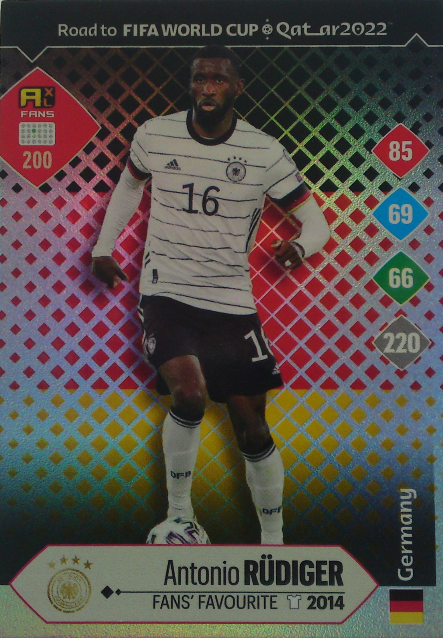 Panini Road Fifa World Qatar 2022 Fans' Favourite Antonio Rüdiger 200