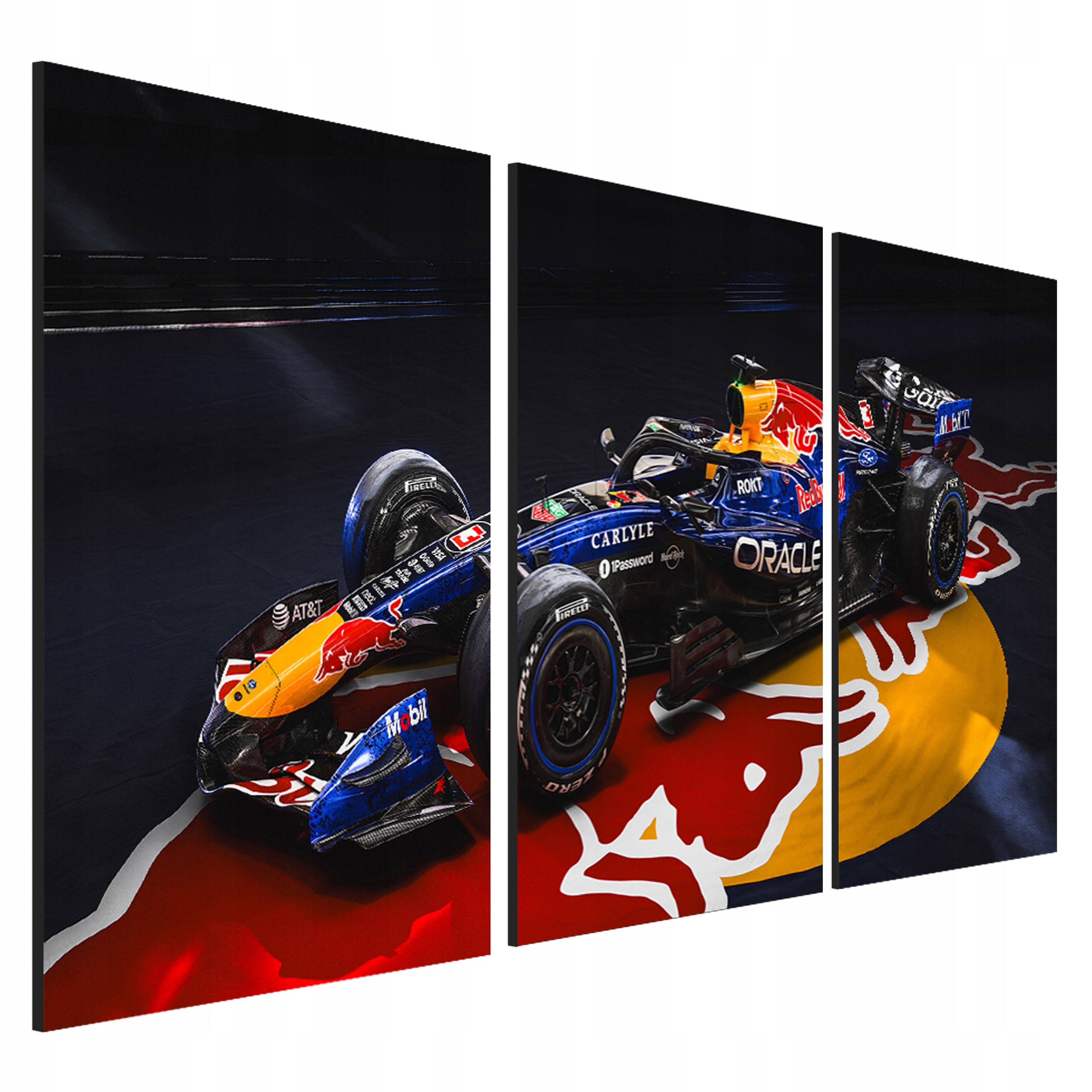 Obraz Max Verstappen Red Bull Racing Formula 1 tryptyk 40x90 cm