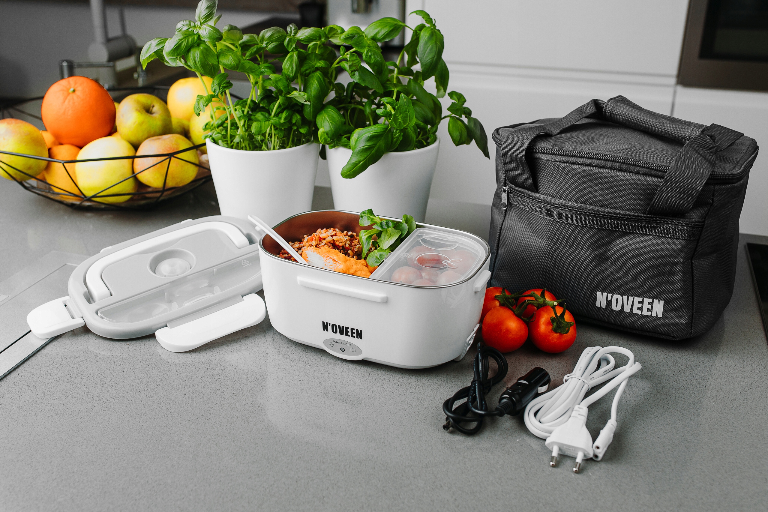 Lunch Box N'OVEEN LB410 Grey + Pokrowiec Model LB410