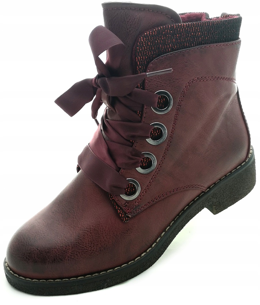 Bordové workery dámské Bordové boty Evento 0590