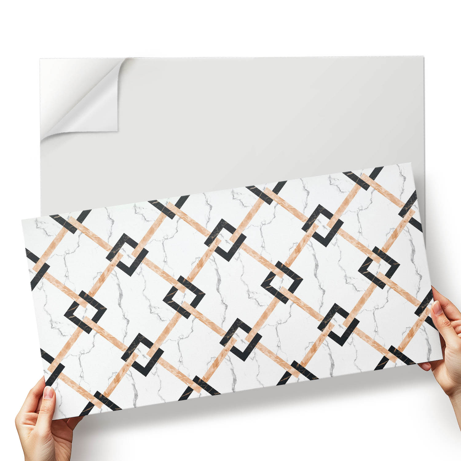 Vinylové dlaždice Stylové mramorové vzory v geometrické podobě 6x60x30