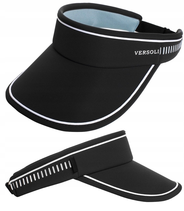 LEKKI MODNY DUŻY REGULOWANY DASZEK PRZECIWSŁONECZNY Z PIANKI CZARNY