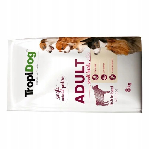 Tropidog Premium Adult S Beef Rice 8kg