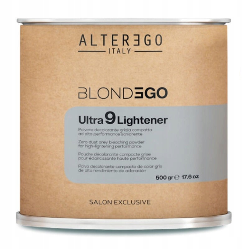 ALTER EGO BLONDEGO ULTRA 9 LIGHTENER POWDER SZARY BEZPYŁ. ROZJAŚNIACZ 500g