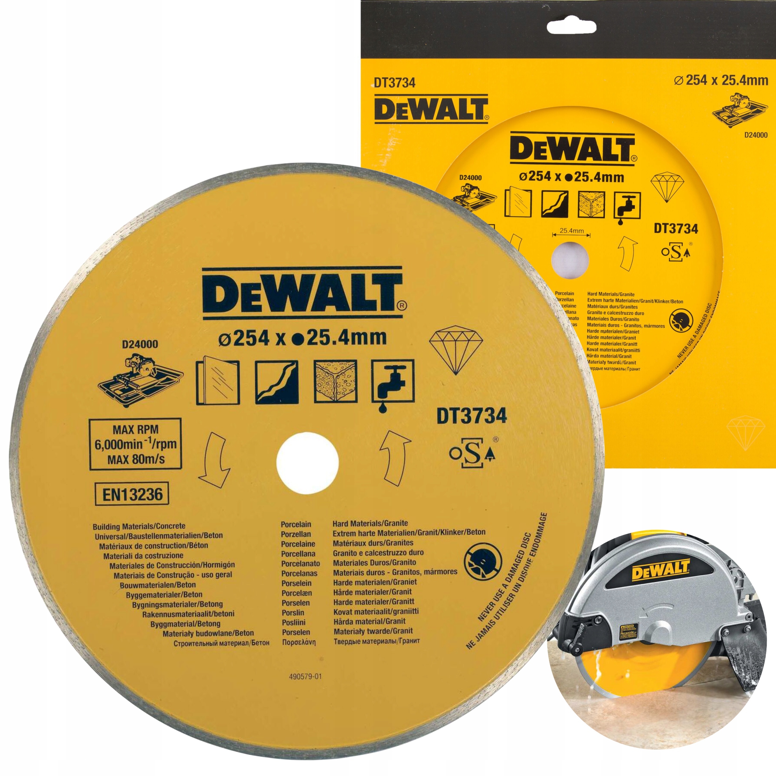 Dewalt Kotouč Na Porcelán a kámen 250 mm DT3734