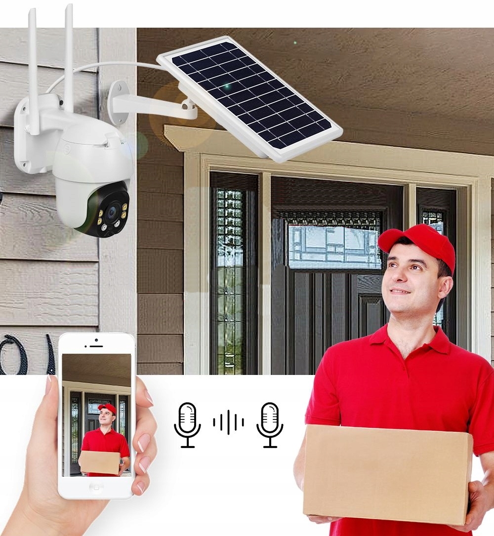 KAMERA SOLARNA ZEWNĘTRZNA OBROTOWA SOLARCAM WIFI Obudowa kopułkowa (dome)