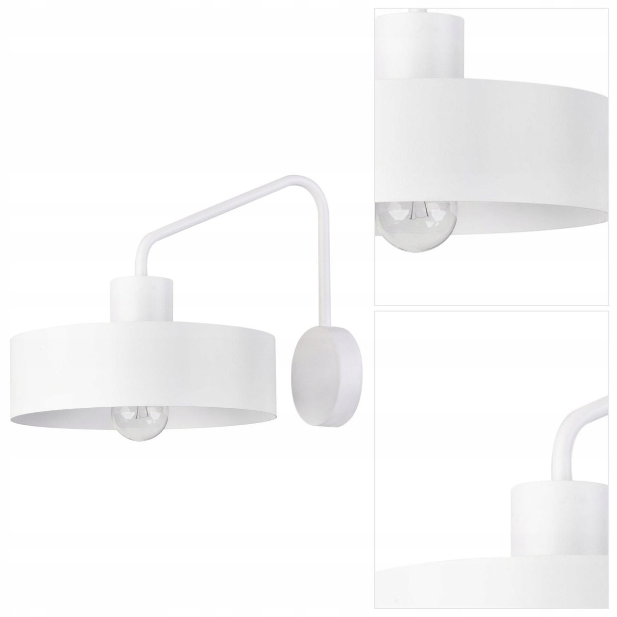 Bílá nástěnná lampa Jumbo s pohyblivým výložníkem pro pracovnu Sigma Lighting