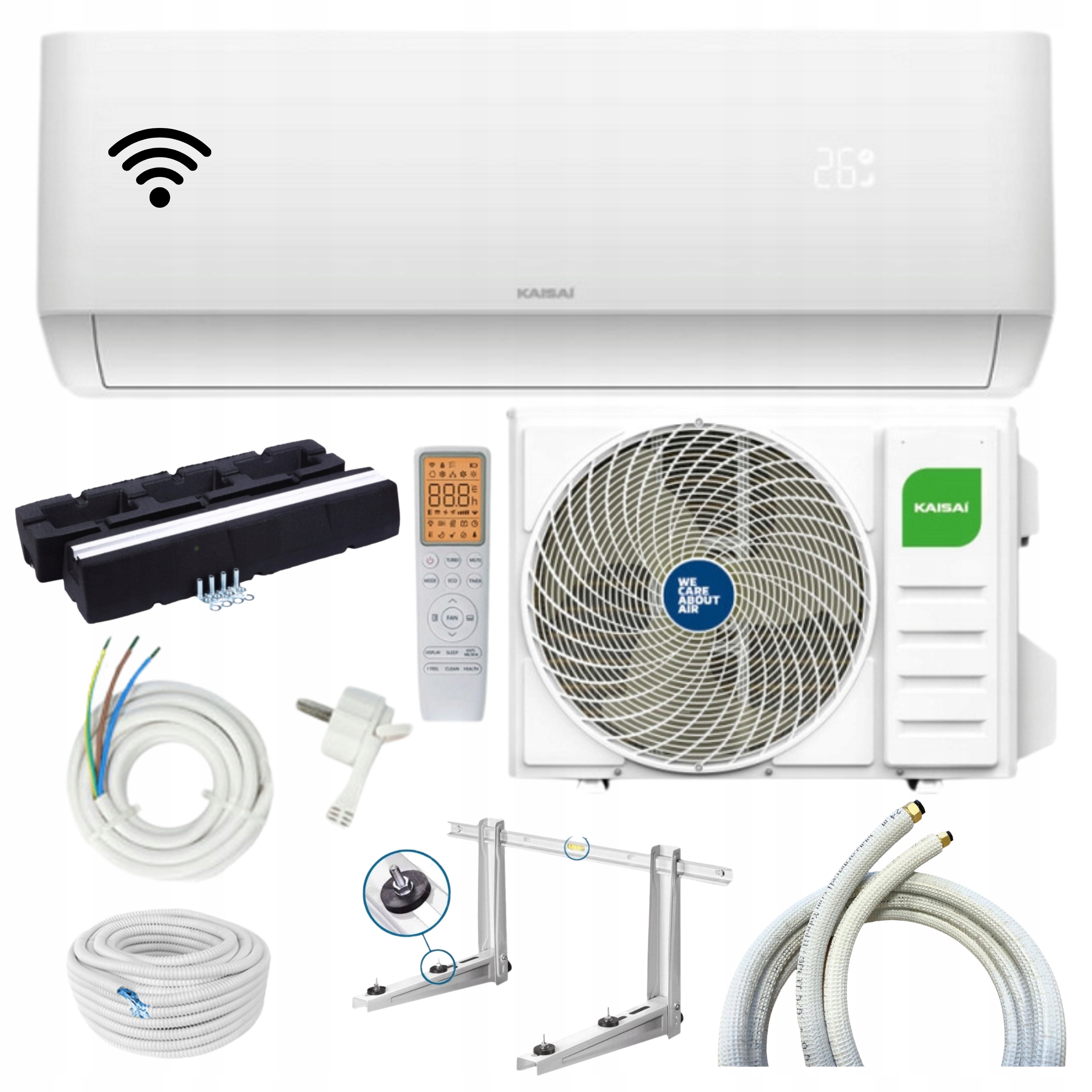 Nástenný klimatizátor Kaisai Pro Heat+ 3,5 kW 40 m2 Ohrievač Pripravený Na Montáž