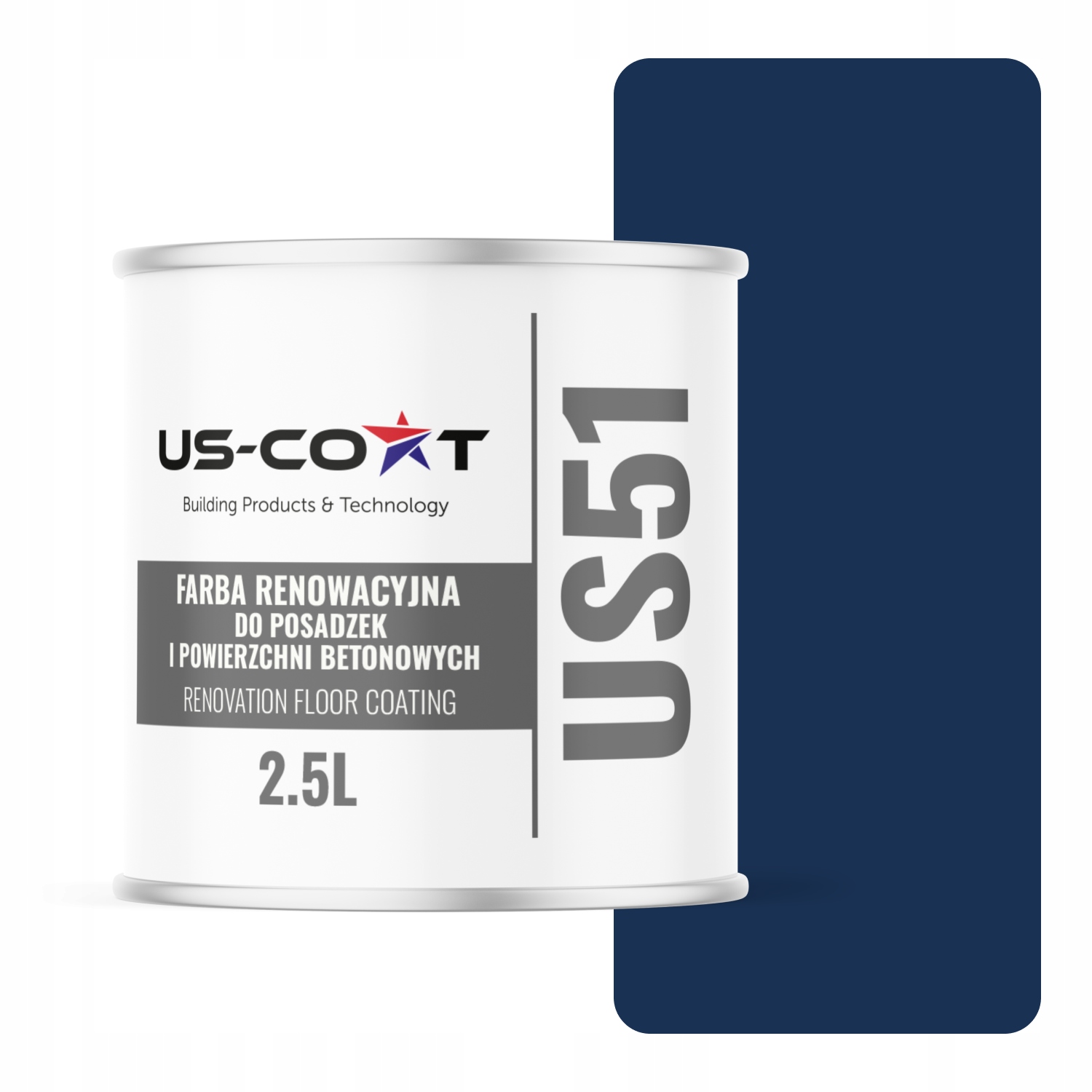 Farba Na Renováciu Podláh Betónová Modrá Kobaltová RAL5013 Saténová 2,5 L