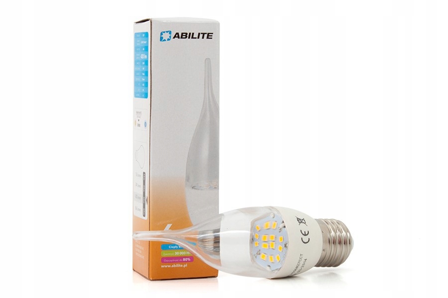 ŻARÓWKA LED SMD E27 6W ŚWIECZKA PŁOMIEŃ CIEPŁA Kod producenta 0