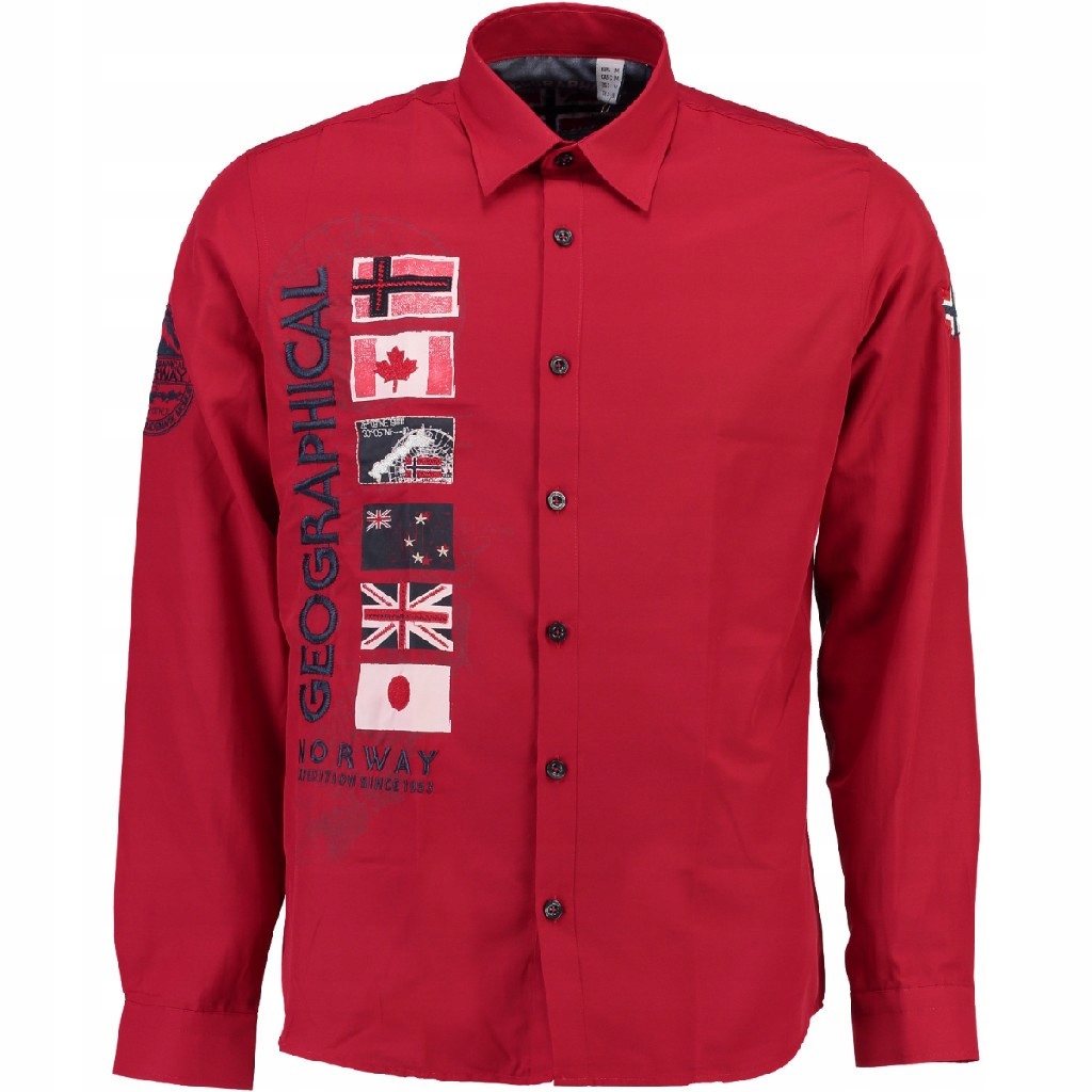 Geographical Norway košile pánská Zerabati Ls Men 100 M červená