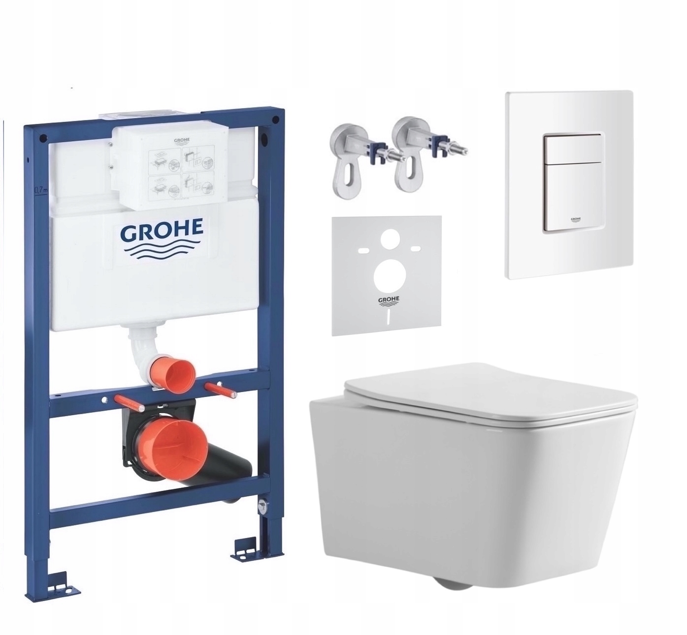 7v1 Wc Sada Stelaz Grohe 820 mm Wc Miska Tornado Imprese Tlačidlo