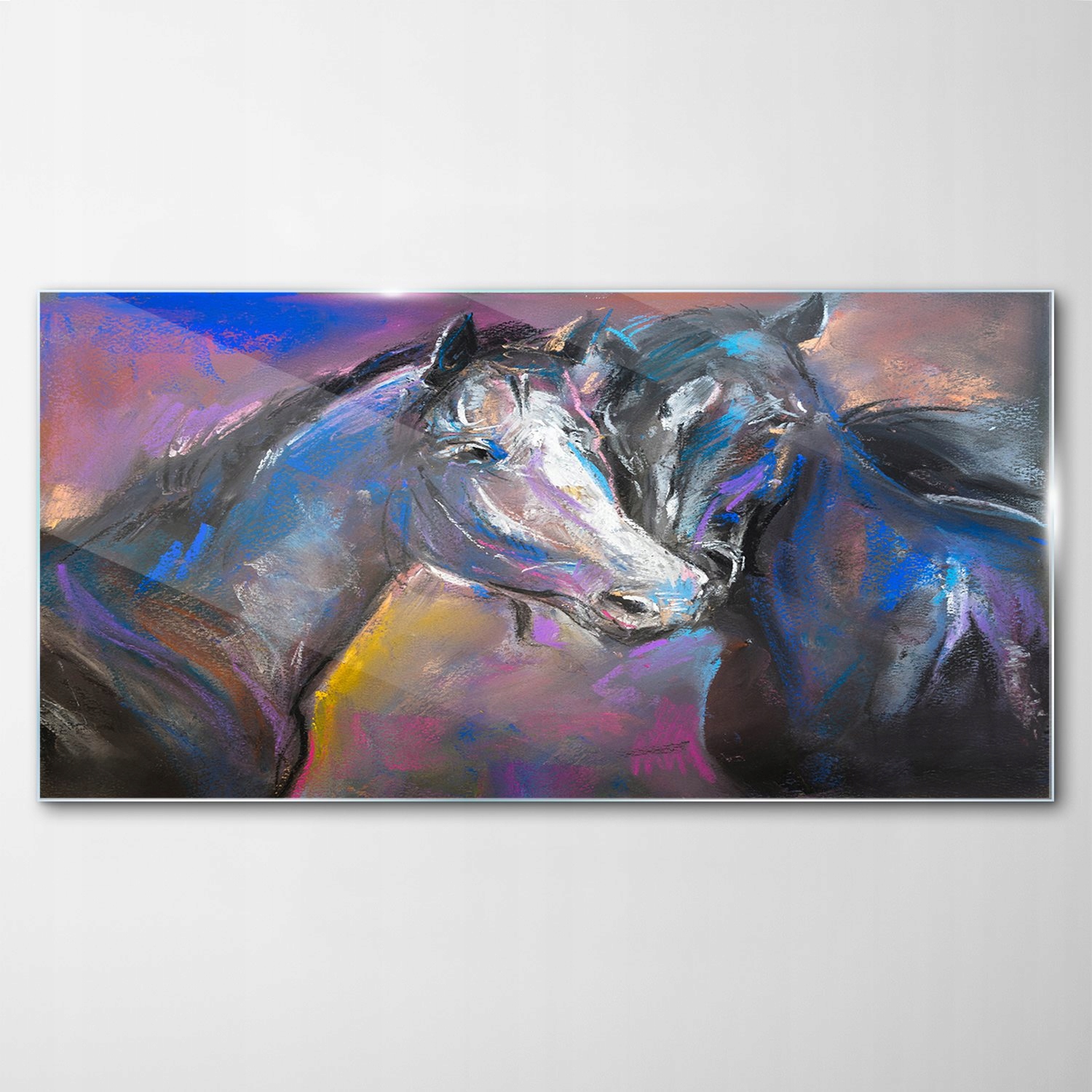 

Obraz Szklany Dekor Pastele Portret Konie 140x70