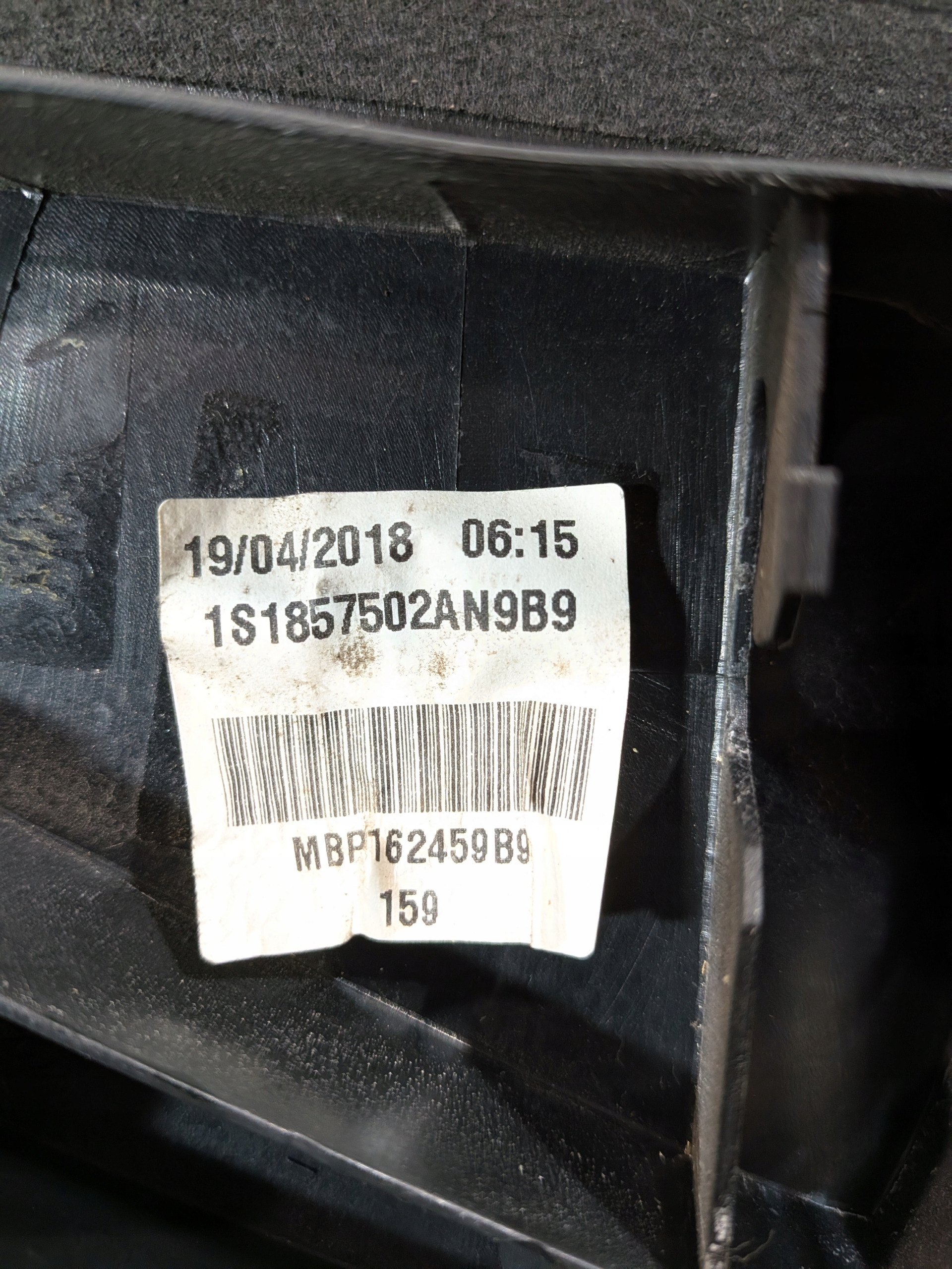 mirror right manually OE 1S1857502AN9B9 SEAT Mii 11-19