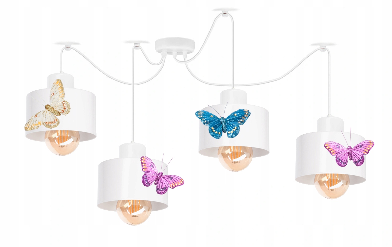 

Lampa Wisząca Loft Motylek Pająk 4 Regulowany