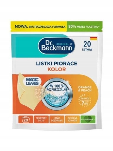 Levně 4X Dr. Beckmann Magic Leaves Lístky na praní Barva Orange&Peach 20 ks