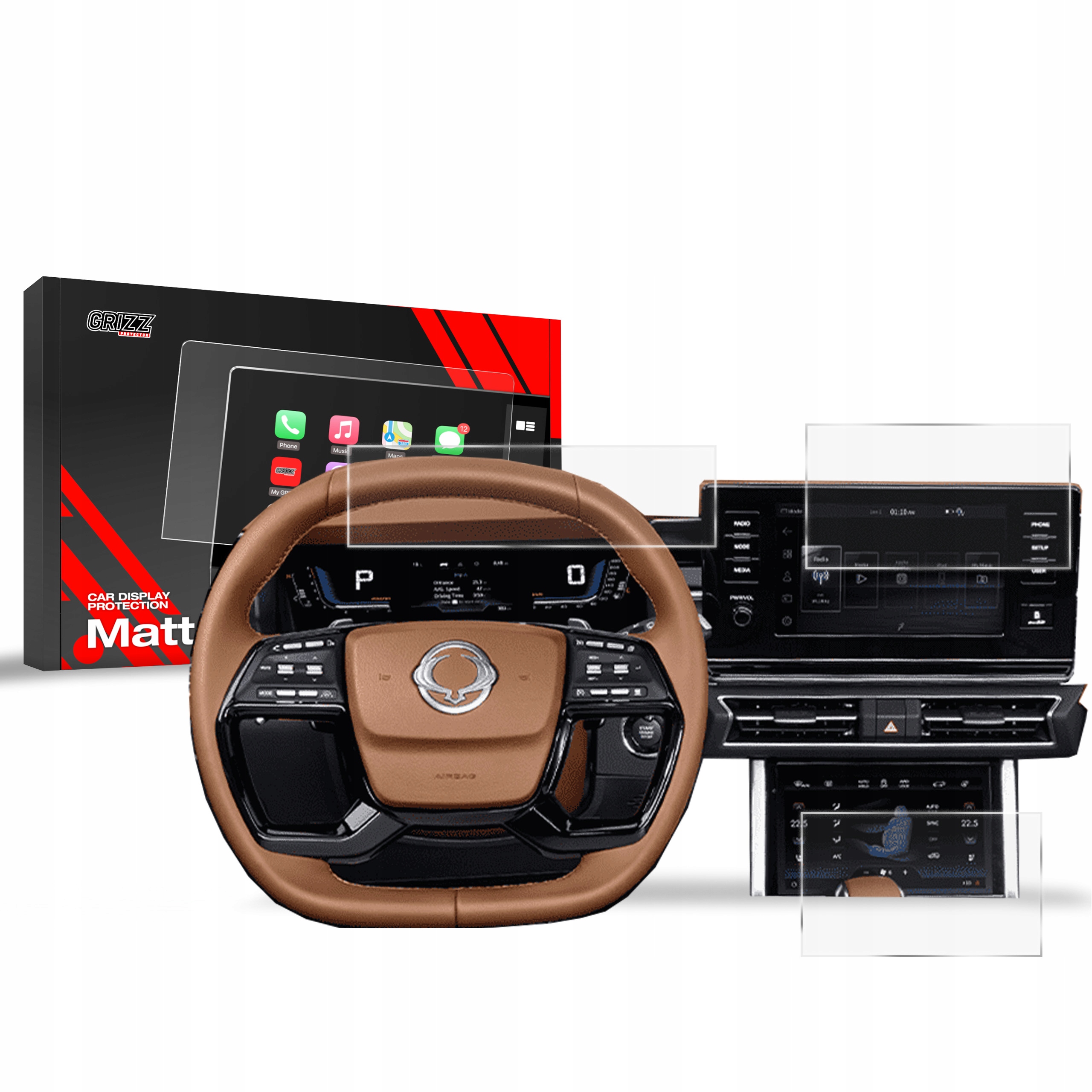 3w1 Folia Antyodciskowa do SsangYong Torres 9" (2023-2025)