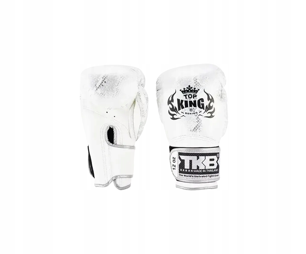 rękawice bokserskie muay thai top king star snake 16OZ Biały/srebrny