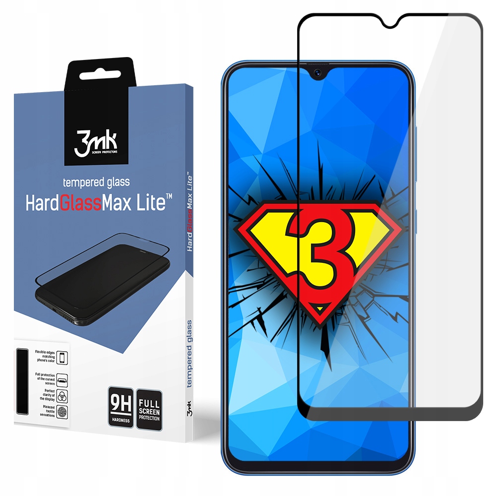

Szkło 9H 3mk na cały ekran do Samsung Galaxy A50