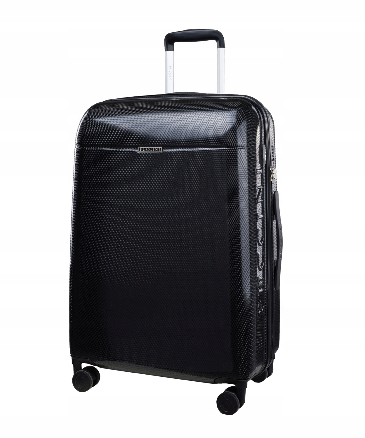 Walizka Średnia Podróżna Na Kółkach Poliwęglan Puccini Czarna PC052B 1