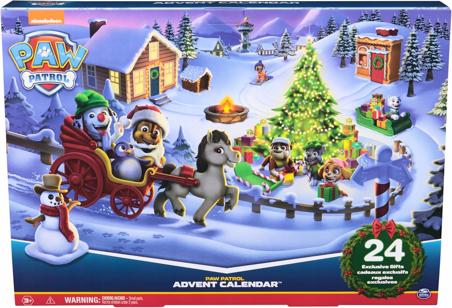 Адвент-календарь Paw Patrol, фигурки и 24 мялки-сквиша, от 3 лет