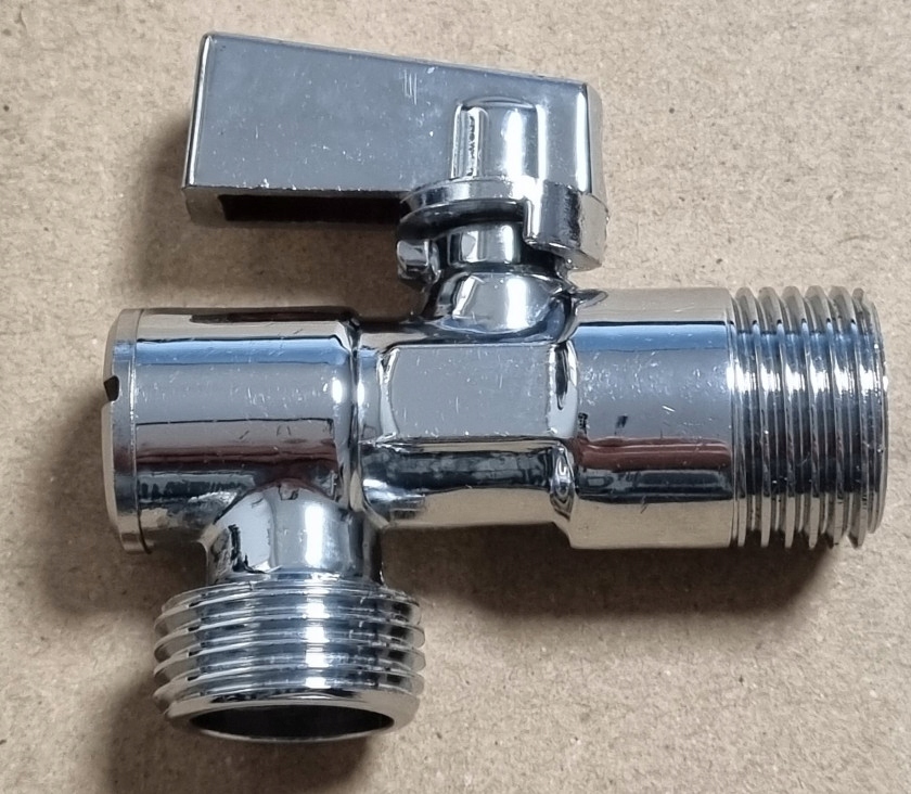 Zawór Kulowy kątowy Invena 1/2x3/8 ZW-12-W10 z Filtrem, do Baterii stojącej