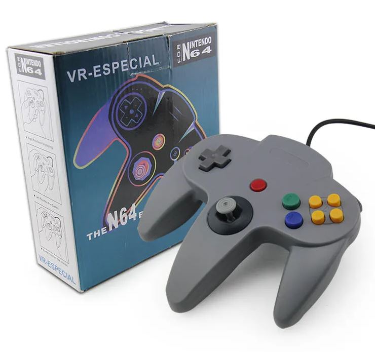 Drátový ovladač pro konzoli Nintendo 64 N64 [Šedý]
