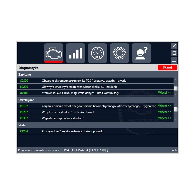 Program SDPROG Interfejs ELM327 OBD2 OBDII USB Kod producenta OBD2ELMUSBSDPROG