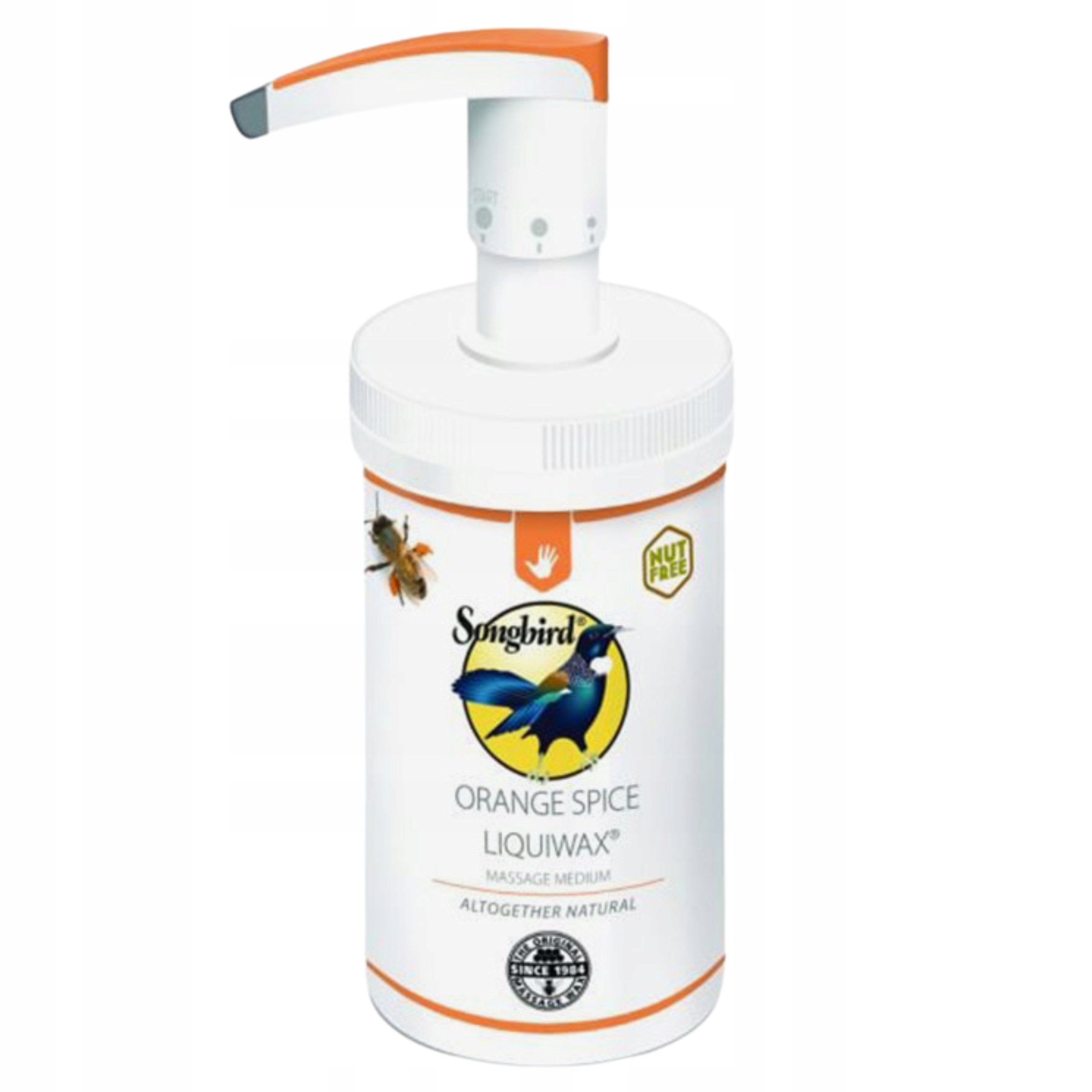 Wosk Do Masażu Z Pompką Płynny Songbird 500ML Korzenny Orange Spice