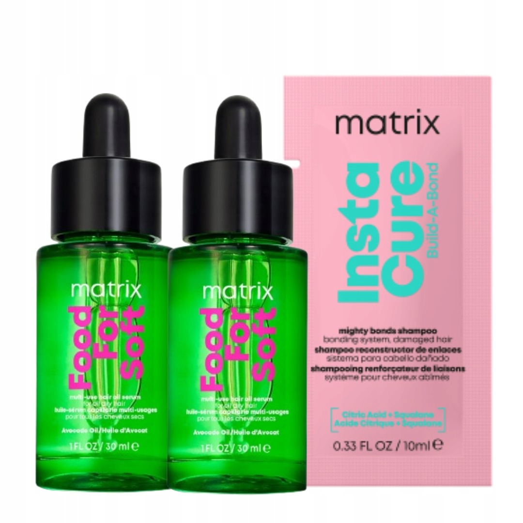 Matrix Food For Soft Nawilżający olejek do włosów suchych z awokado 2 szt.