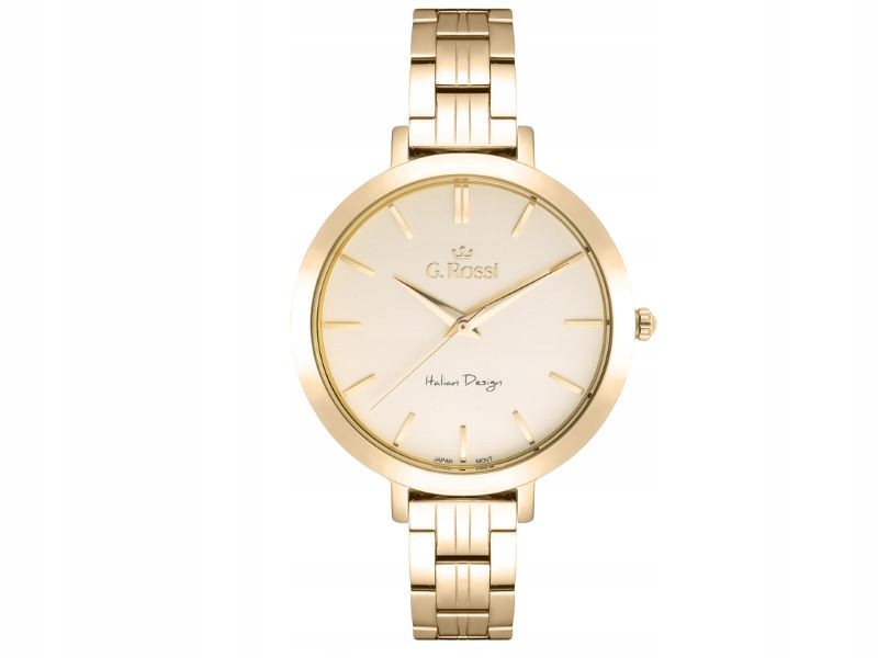 Dámské hodinky na náramku s kulatým ciferníkem ve zlaté barvě jako dárek