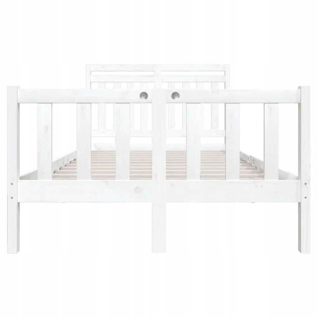 vidaXL Rama łóżka, biała, lite drewno, 140x190 cm Kod producenta 3100959