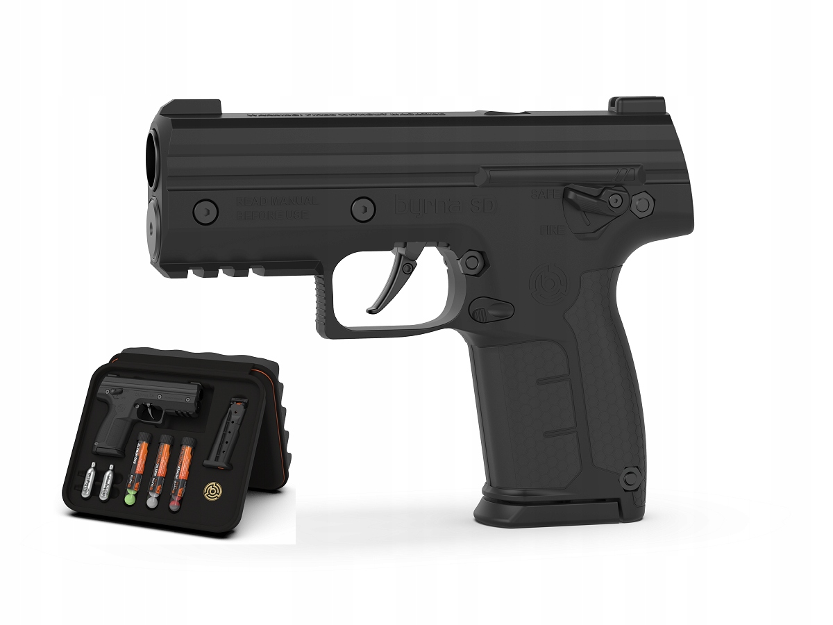 Pistolet na kule gumowe i pieprzowe Byrna Sd Black .68 Zestaw Z Walizką