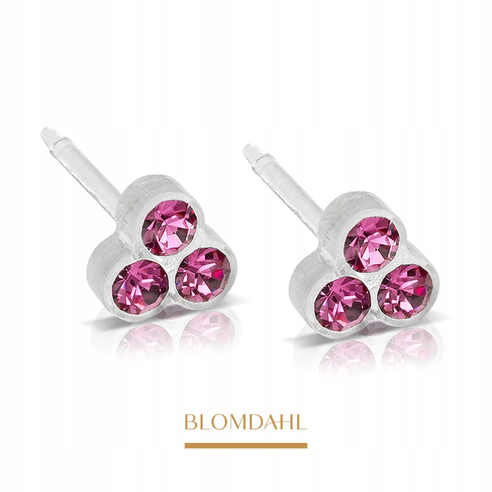 Blomdahl Náušnice Clover Rose 6 mm