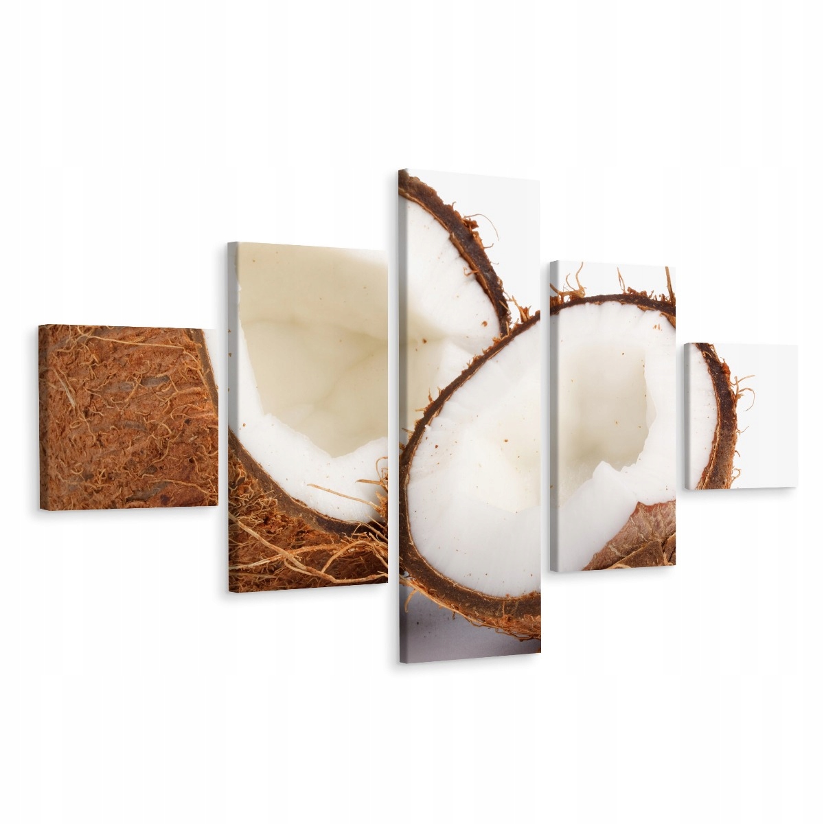 Obraz Polyptych Kokos Exotické ovoce 3D 250x150