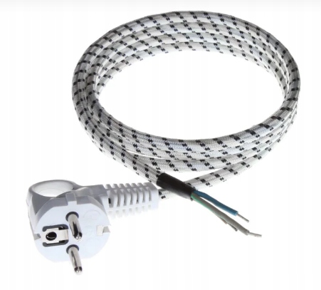 2x Připojovací kabel PP-S-15 H03RT-F 2 m 3x0,75 mm² s úhlovou zástrčkou Un