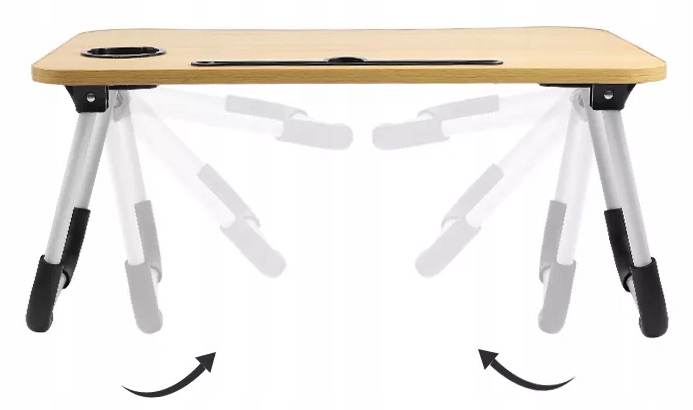 SKŁADANY STOLIK POD LAPTOPA DO ŁÓŻKA PODSTAWKA NA TABLET KOMPUTER DREWNO Marka inna