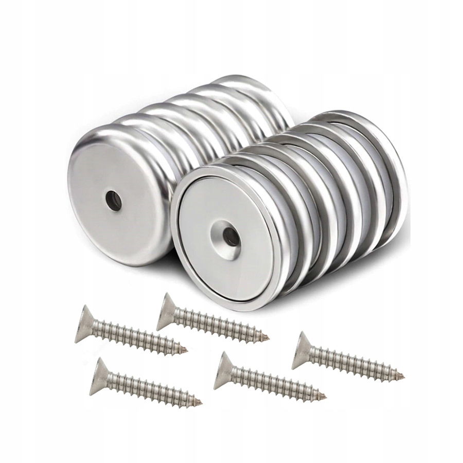 10x UCHWYT MAGNETYCZNY OBUDOWA STALOWA WKRĘT D16