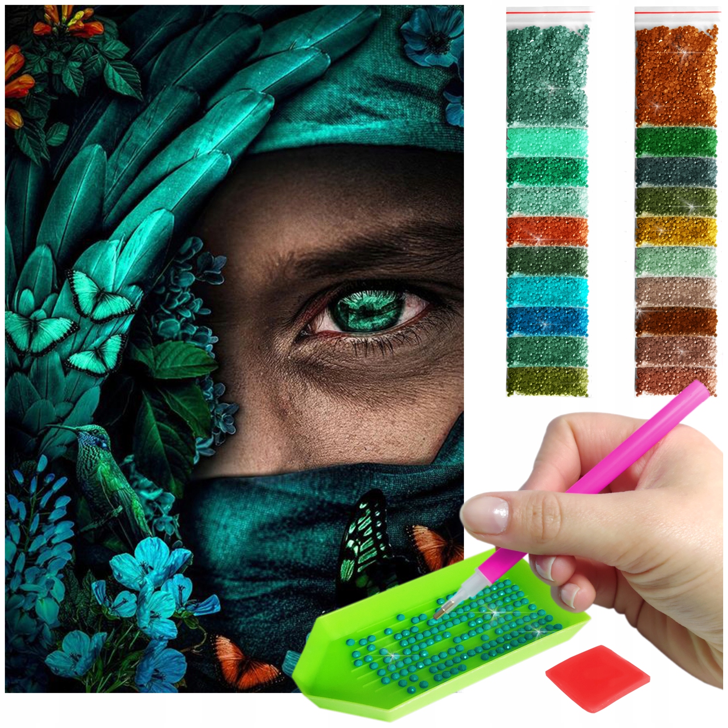 Haft Diamentový Velký 60x40cm Diamond Painting Mozaika Diamentové Příslušenství