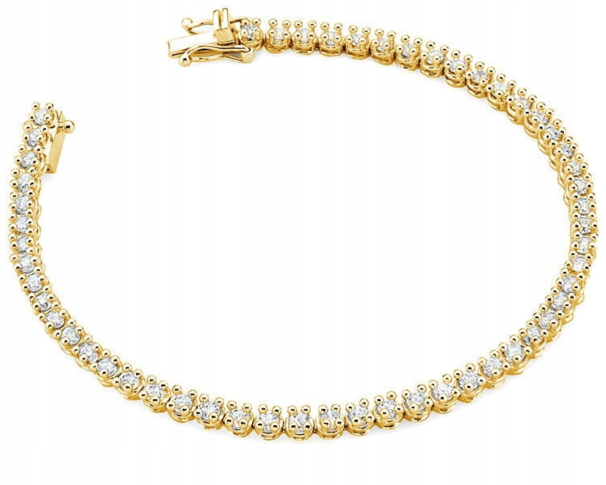 Zlatý Náramek 585 Brilianty 2,16 Ct Gravírování