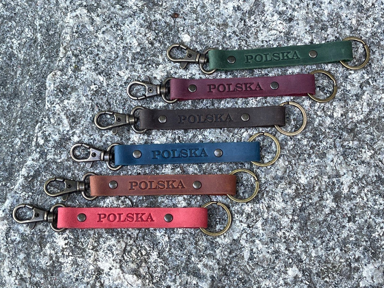 Kožený Přívěsek Na Klíče na jmenovky klíčů Polska 30 ks