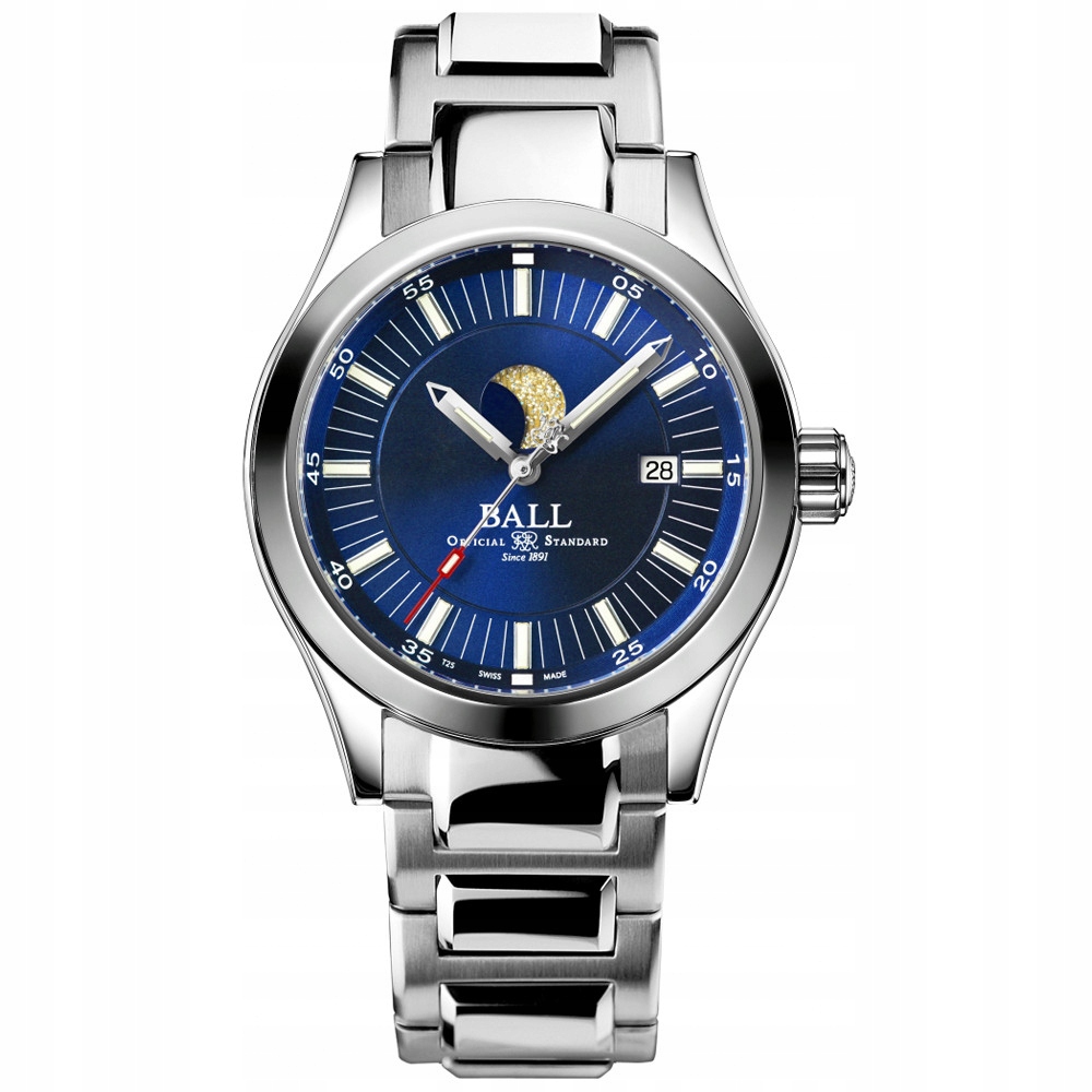 Pánské Hodinky Ball NM2282C-SJ-BE stříbrný náramek