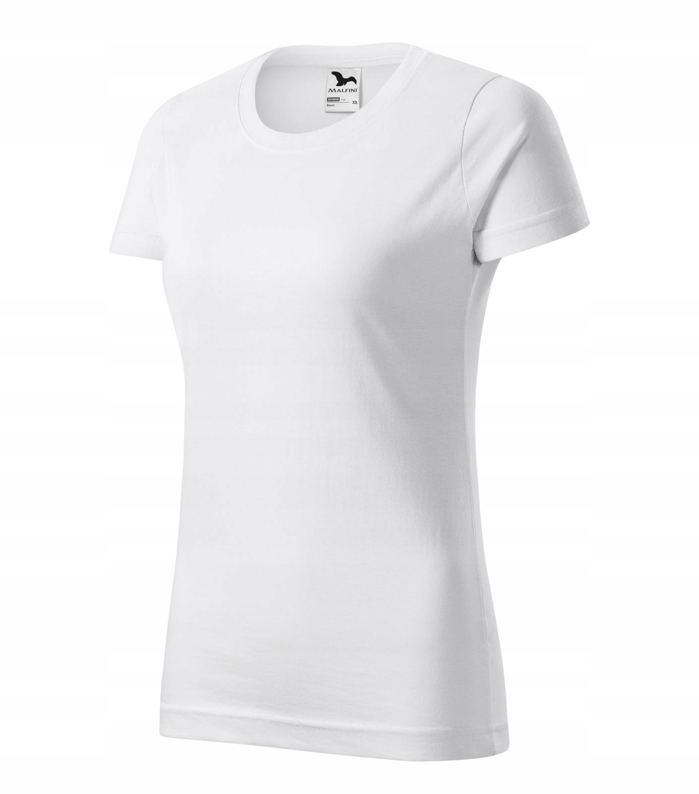 

Klasyczny damski T Shirt bawełna Basic biała XL