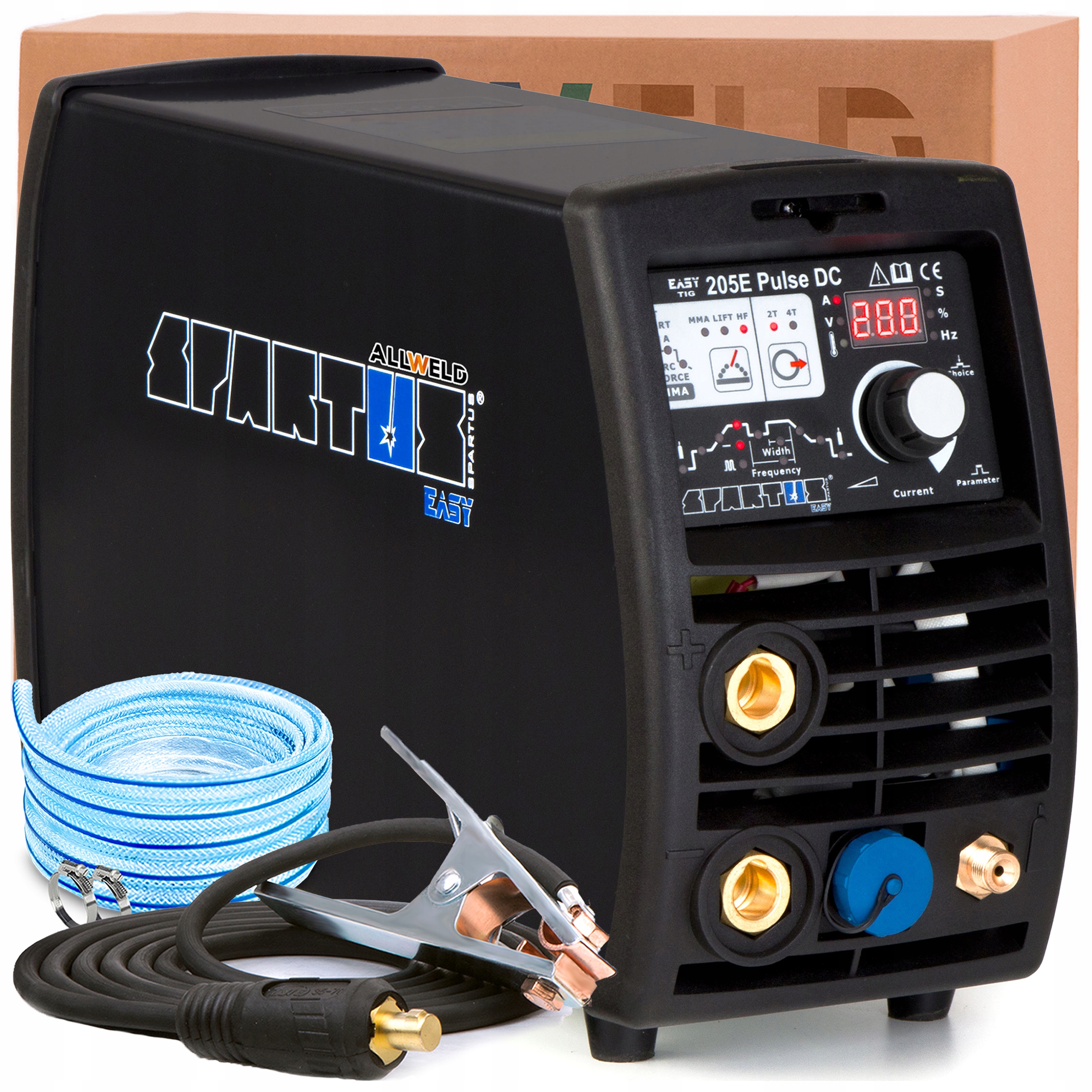 Svařovací Stroj Spartus Easytig 205E Pulse DC 230V 200A Mma Hot Start 2T/4T Igbt