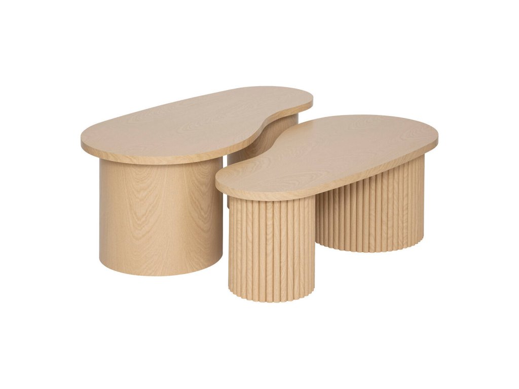 Súprava konferenčných stolíkov Soleya organický tvar, 2 kusy