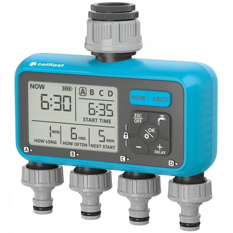 Cellfast Elektronický Regulátor Zavlažovania Chronos 4-SEKČNÝ /cellpro