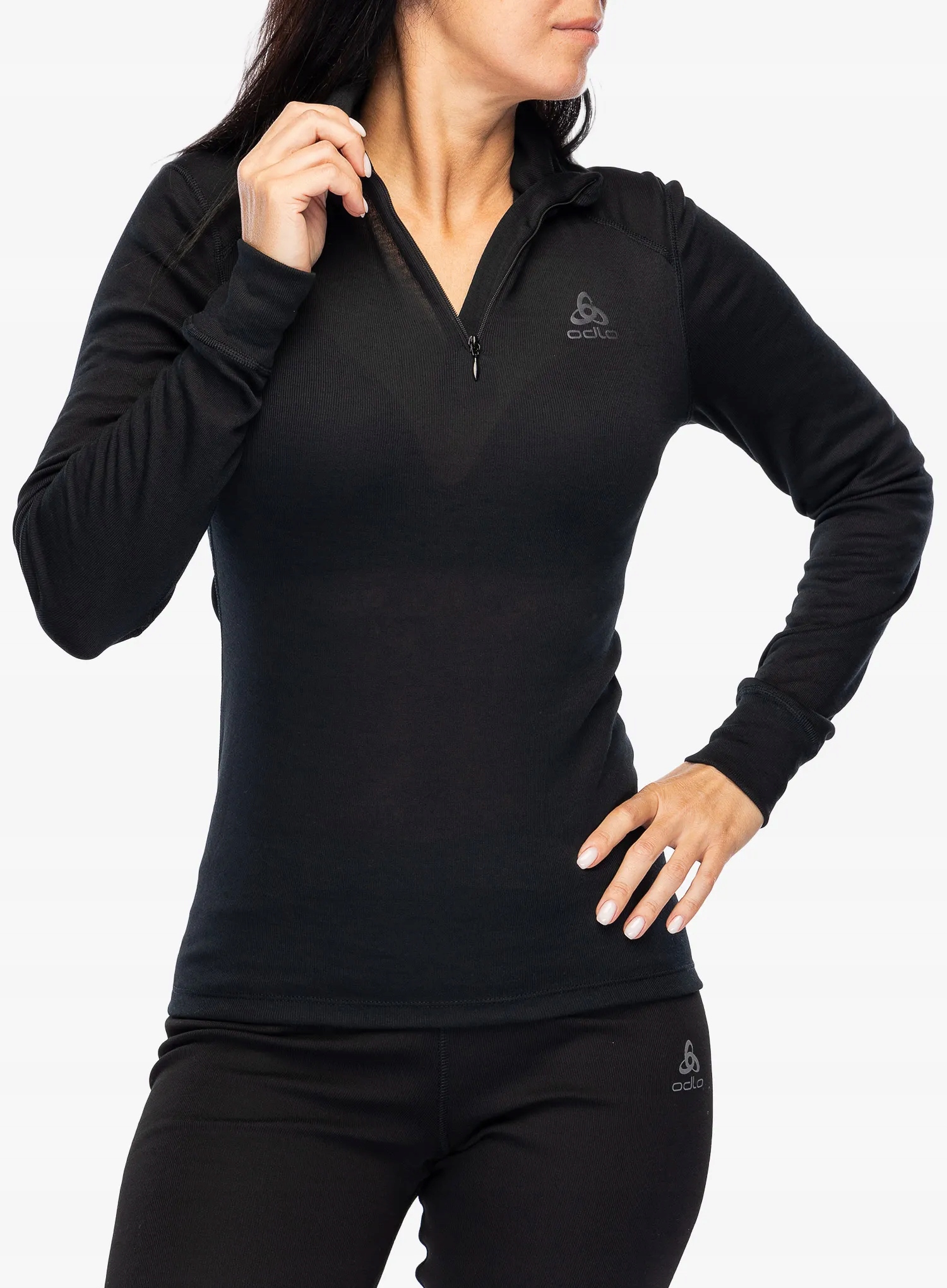 Mikina termoaktivní mikina Odlo Active Warm Bl Top Turtle Ls Hz černá XL